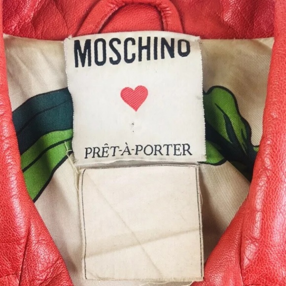 🅾️SOLD🅾️RARE VINTAGE MOSCHINO FIT LEATHER WOMAN' - Picture 7 of 12